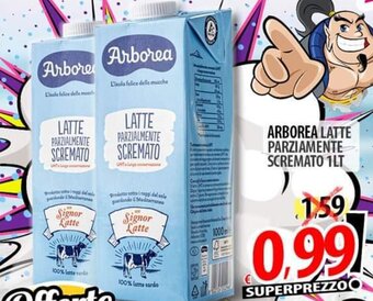 Il Genio Supermercato Arborea Latte Parzialmente Scremato 1lt offerta