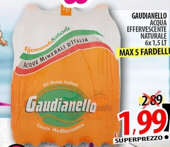 Il Genio Supermercato Gaudianello Acqua Effervescente Naturale 6x 1,5 lt offerta