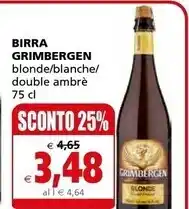 Il Gigante Grimbergen birra offerta