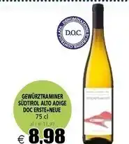 Il Gigante Erste + neue gewurztraminer sudtirol alto adige doc offerta