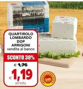 Il Gigante Arrigoni quartirolo lombardo dop offerta