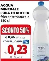 Il Gigante Pura di roccia - acqua minerale offerta
