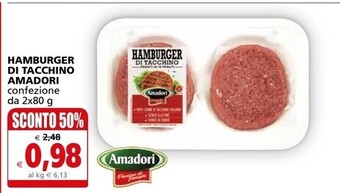 Il Gigante Amadori hamburger di tacchino offerta