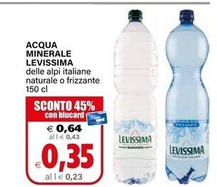Il Gigante Levissima acqua minerale offerta