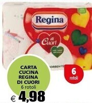 Il Gigante Regina carta cucina di cuori offerta