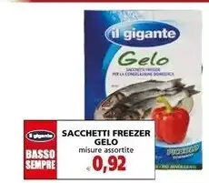 Il gigante sacchetti freezer gelo