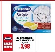 Il Gigante Il gigante 32 pastiglie lavastoviglie offerta