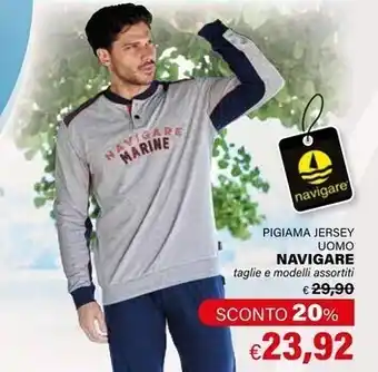 Il Gigante Navigare pigiama jersey uomo offerta