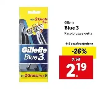 Lidl Gillette blue 3 offerta