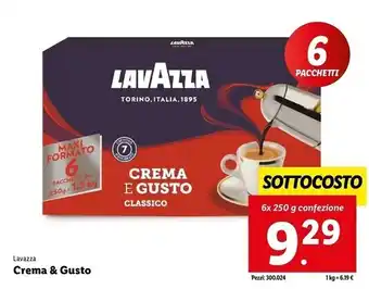Lidl Lavazza crema & gusto offerta