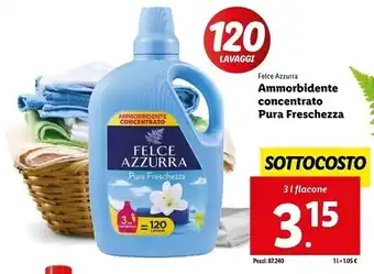 Lidl Felce azzurra ammorbidente concentrato pura freschezza offerta