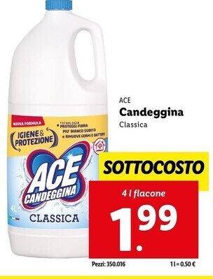 Lidl Ace candeggina offerta
