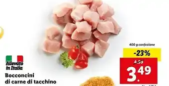 Lidl Bocconcini di carne di tacchino offerta