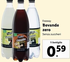 Lidl Freeway bevande zero offerta