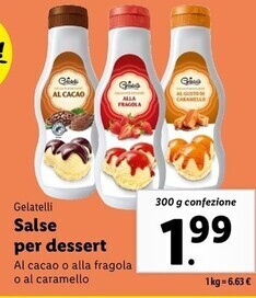 Lidl Gelatelli salse per dessert offerta