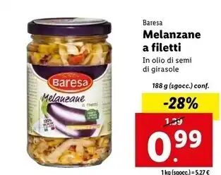 Lidl Baresa melanzane a filetti offerta