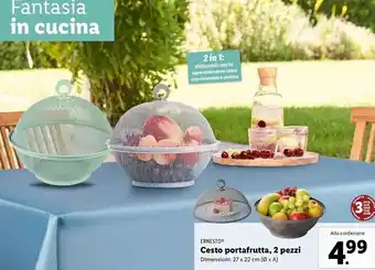 Lidl Ernesto cesto portafrutta, 2 pezzi offerta