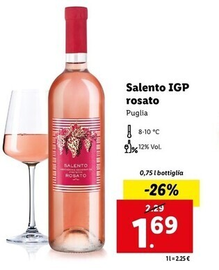 Lidl Salento igp rosato offerta