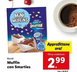Lidl Nestlè muffin con smarties offerta