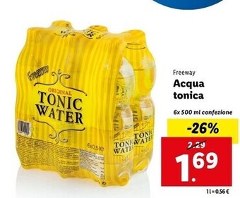 Lidl Freeway acqua tonica offerta