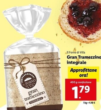 Lidl Il forno di villa - gran tramezzino integrale offerta