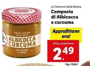 Lidl Le conserve della nonna composta di albicocca e curcuma offerta