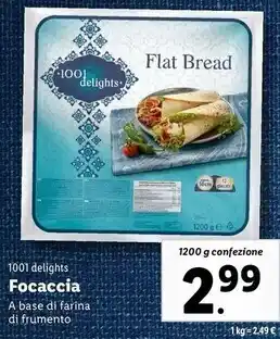 Lidl 1001 delights - focaccia offerta