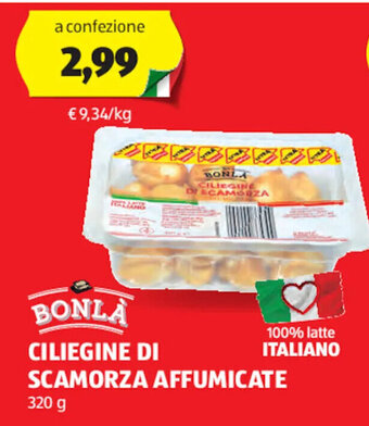 ALDI Bonlà Ciliegine di scamorza affumicate 320 g offerta