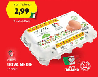 ALDI I Colori del Sapore Uova Medie 15 pezzi offerta