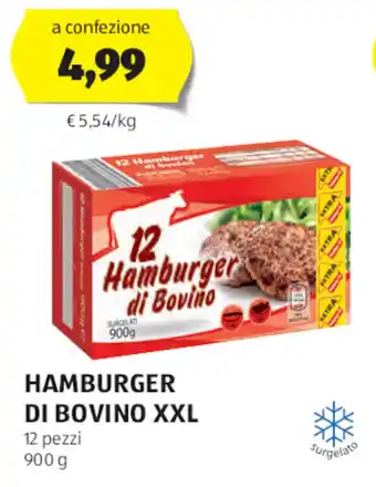 ALDI Hamburger di Bovino 12 pezzi 900 g offerta