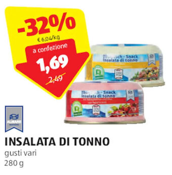 ALDI Almare Insalata di Tonno 280 g offerta