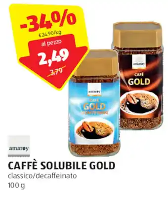 ALDI amaroy Caffè Solubile Gold 100 g offerta
