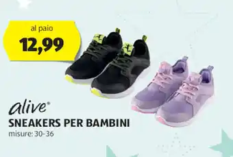 ALDI alive sneakers per bambini misure: 30-36 offerta