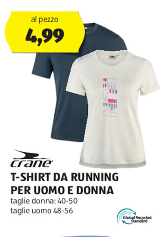 ALDI crane T-shirt da running per uomo e donna offerta
