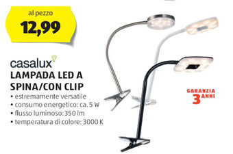 ALDI casalux Lampada LED a spina/con clip offerta