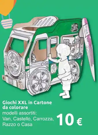 Carrefour Giochi XXL in Cartone da colorare offerta