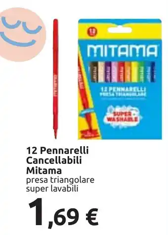 Carrefour Mitama 12 Pennarelli Cancellabili offerta