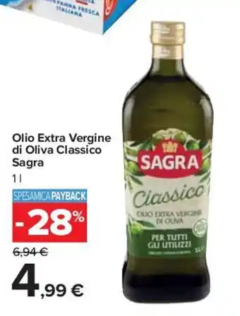 Carrefour Sagra Olio Extra Vergine di Oliva Classico 1 l offerta
