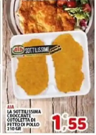 Premium Supermercati Aia La Sottilissima Croccante Cotoletta di Petto di Pollo 210gr offerta