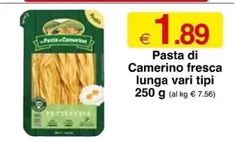 Pasta di camerino fresca lunga
