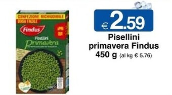 Findus pisellini primavera