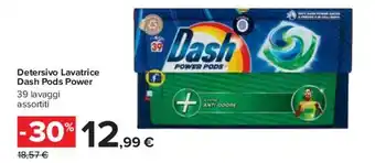 Carrefour Dash Pods Power Detersivo Lavatrice 39 lavaggi offerta