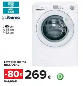 Carrefour Iberna Lavatrice IB127DE 12 offerta