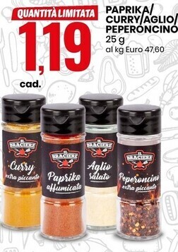 Il braciere paprika/curry/aglio/peperoncino