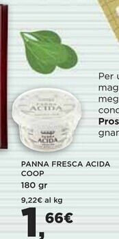 Coop Coop panna fresca acida offerta