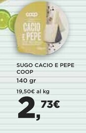 Coop Coop sugo cacio e pepe offerta