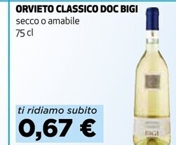 Coop Bigi orvieto classico doc offerta