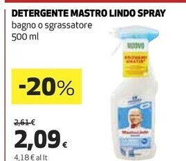 Coop Mastro lindo detergente spray offerta