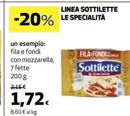 Coop Mondelez linea sottilette le specialità offerta