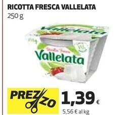 Coop Vallelata ricotta fresca offerta